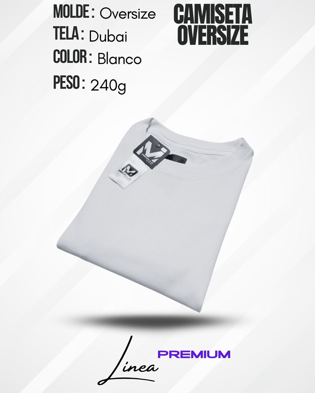 Camiseta Oversize Dubai - Blanca