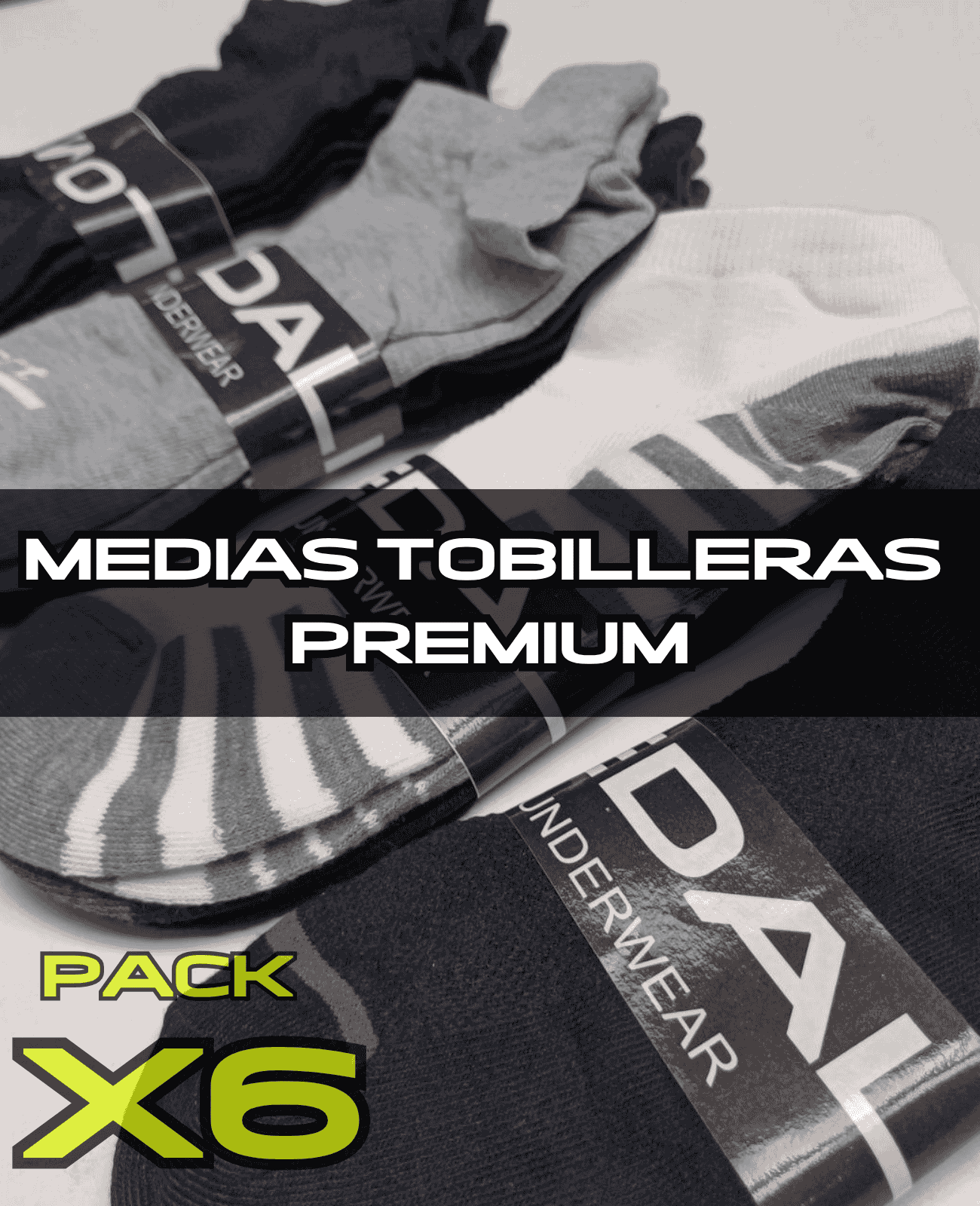 PACK X 6 Medias Tobilleras Premium