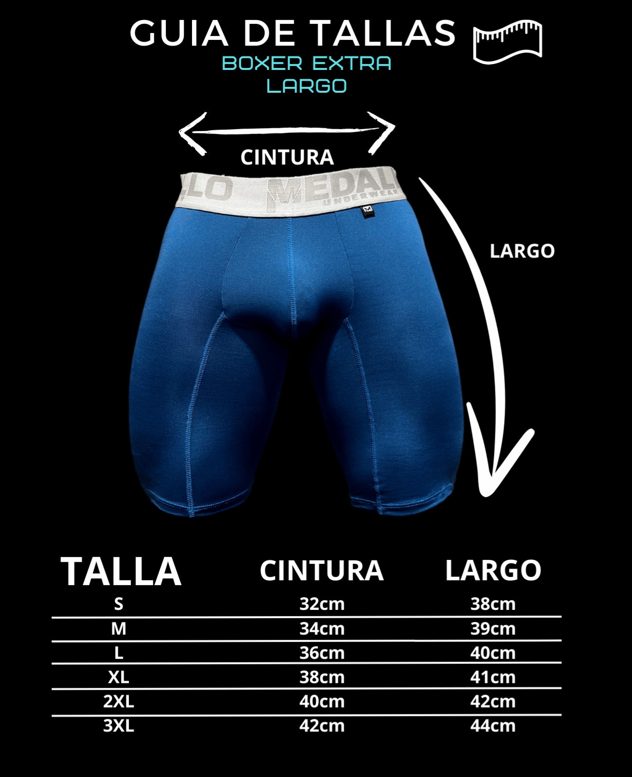 PACK DE BOXER MEDALLO EXTRA LARGO LICRA X13