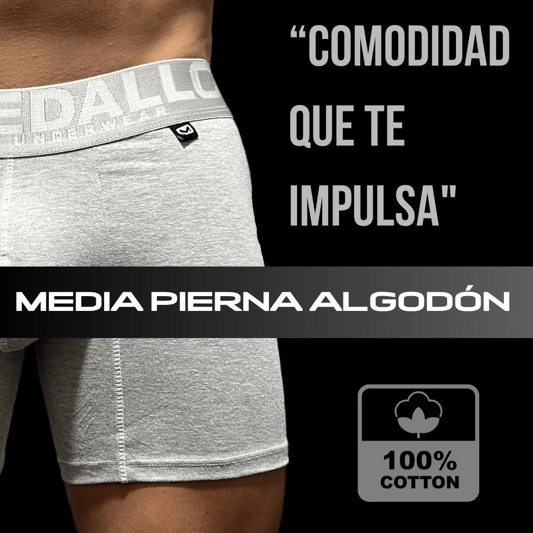 Bóxer media pierna Algodón