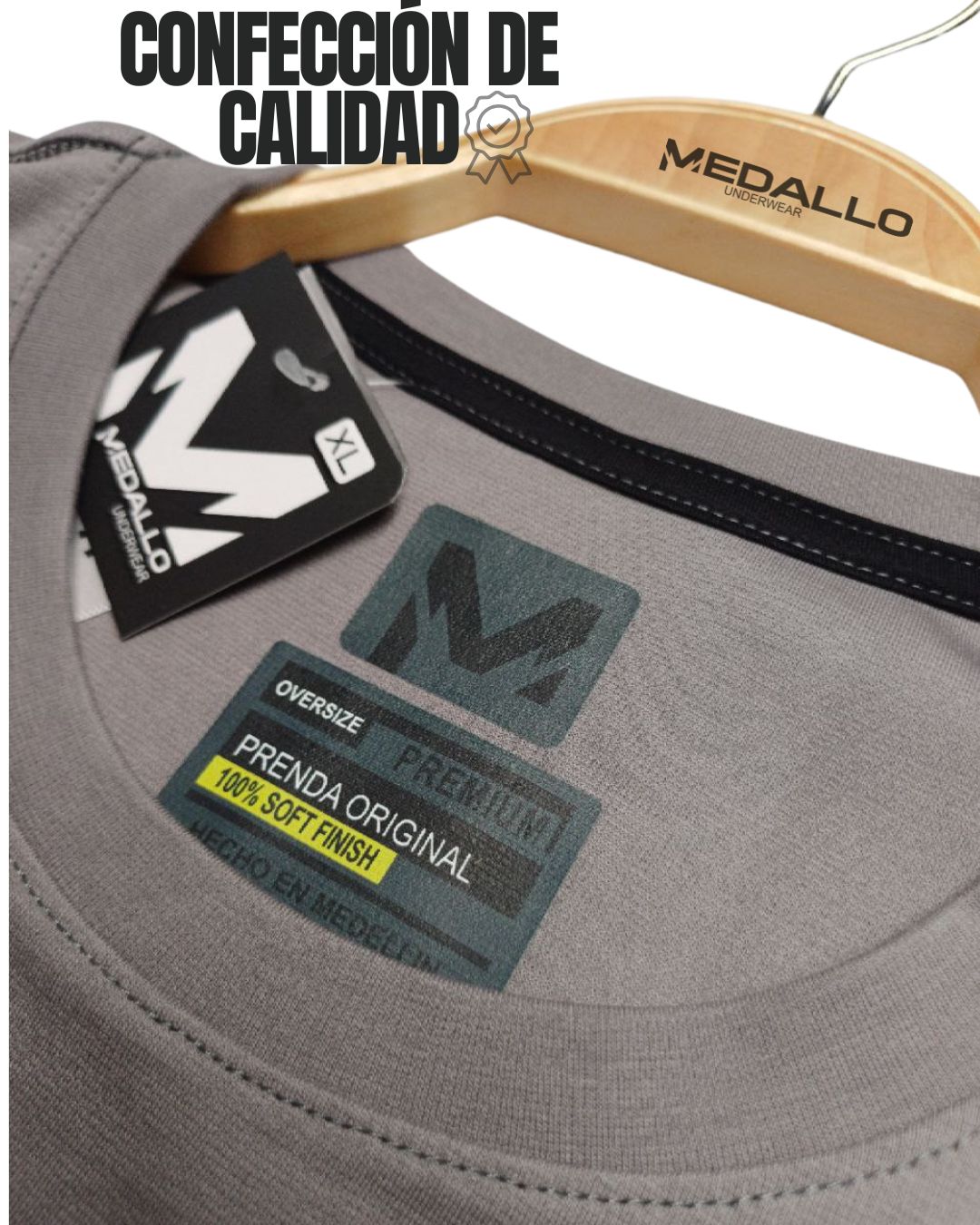 Camiseta Oversize Dubai - Gris Oscuro