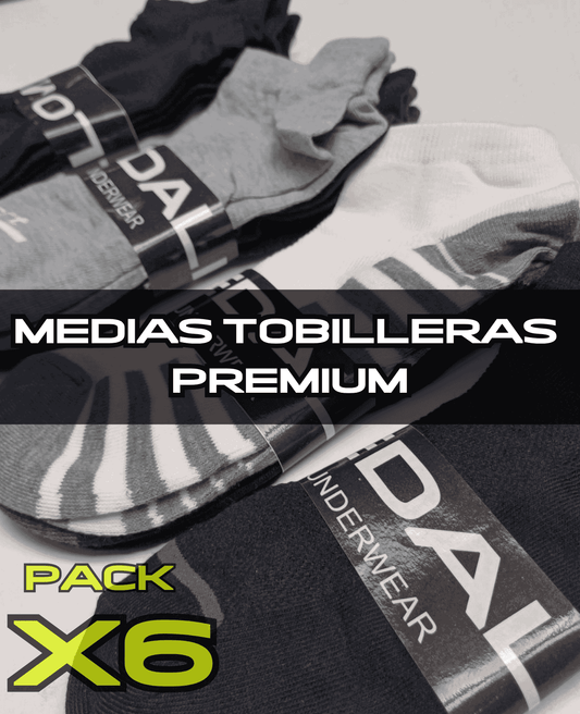 PACK X 6 Medias Tobilleras Premium