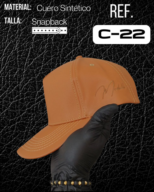 Gorra En Cuero Medallo (marrón)