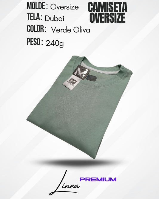 Camiseta Oversize Dubai - Verde Oliva