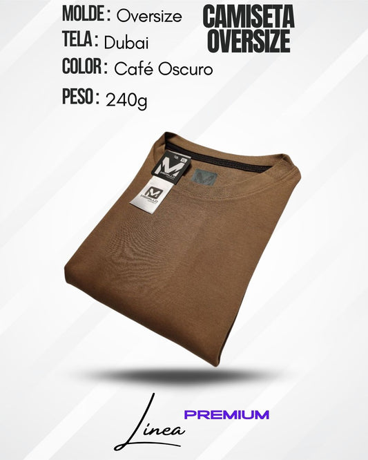 Camiseta Oversize Dubai - Café Oscuro