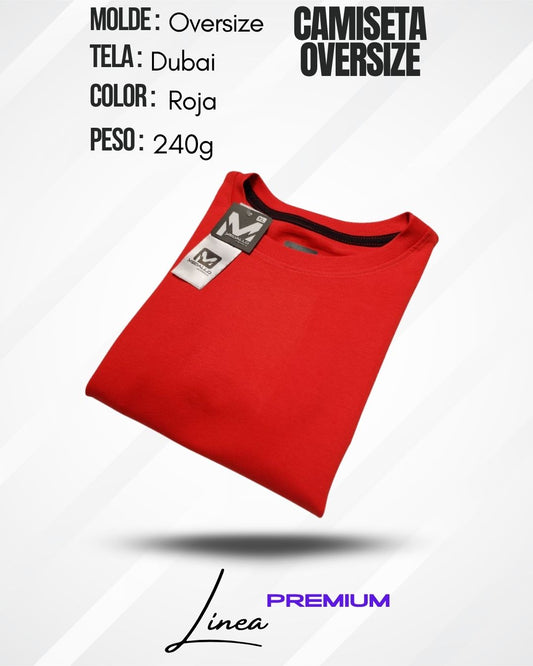 Camiseta Oversize Dubai - Roja