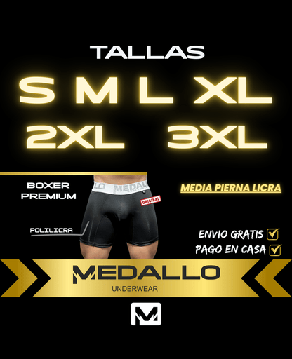 PACK DE BOXER MEDALLO LICRA X7