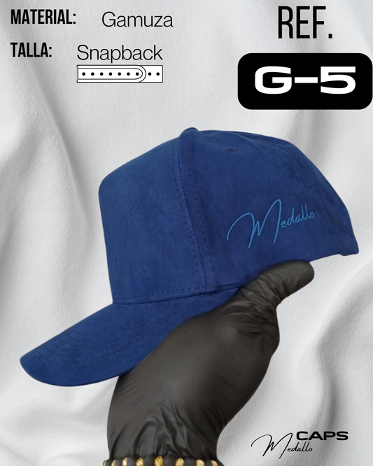 Gorra En Gamuza Medallo (azul oscuro)