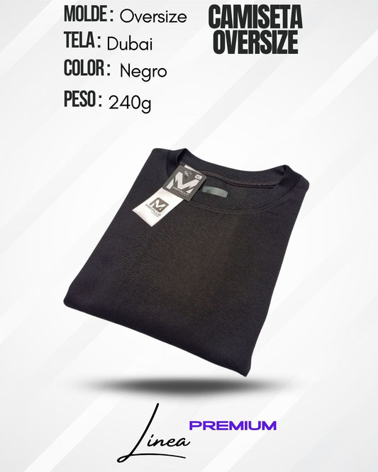 Camiseta Oversize Dubai - Negra
