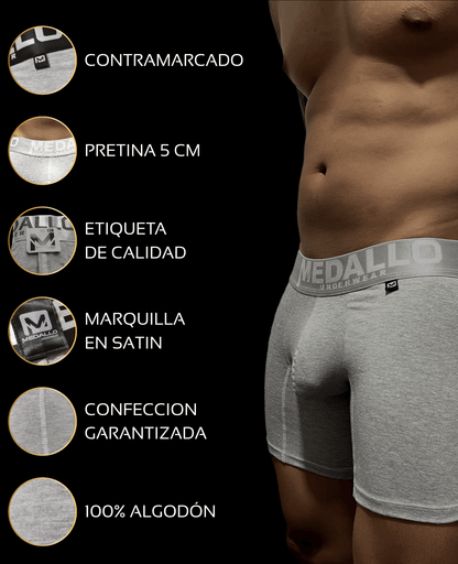 PACK DE BOXER MEDALLO ALGODÓN X7