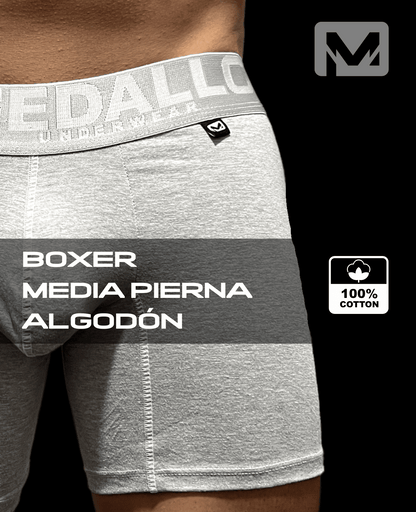 BOXER MEDIA PIERNA EN ALGODÓN