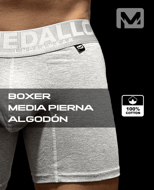 BOXER MEDIA PIERNA EN ALGODÓN