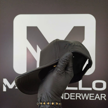 Gorra En Cuero Medallo (negra)