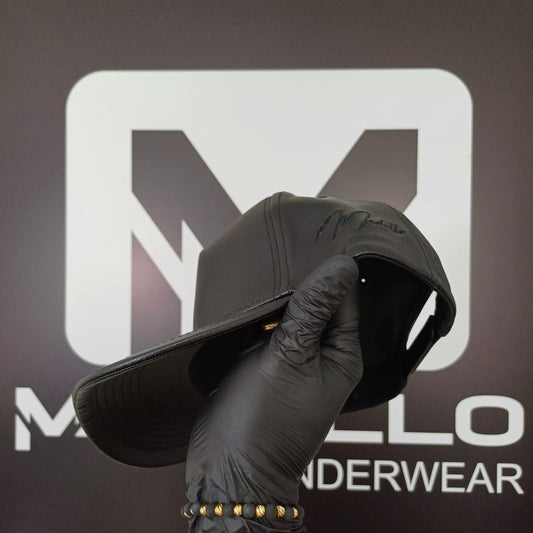 Gorra En Cuero Medallo (negra)